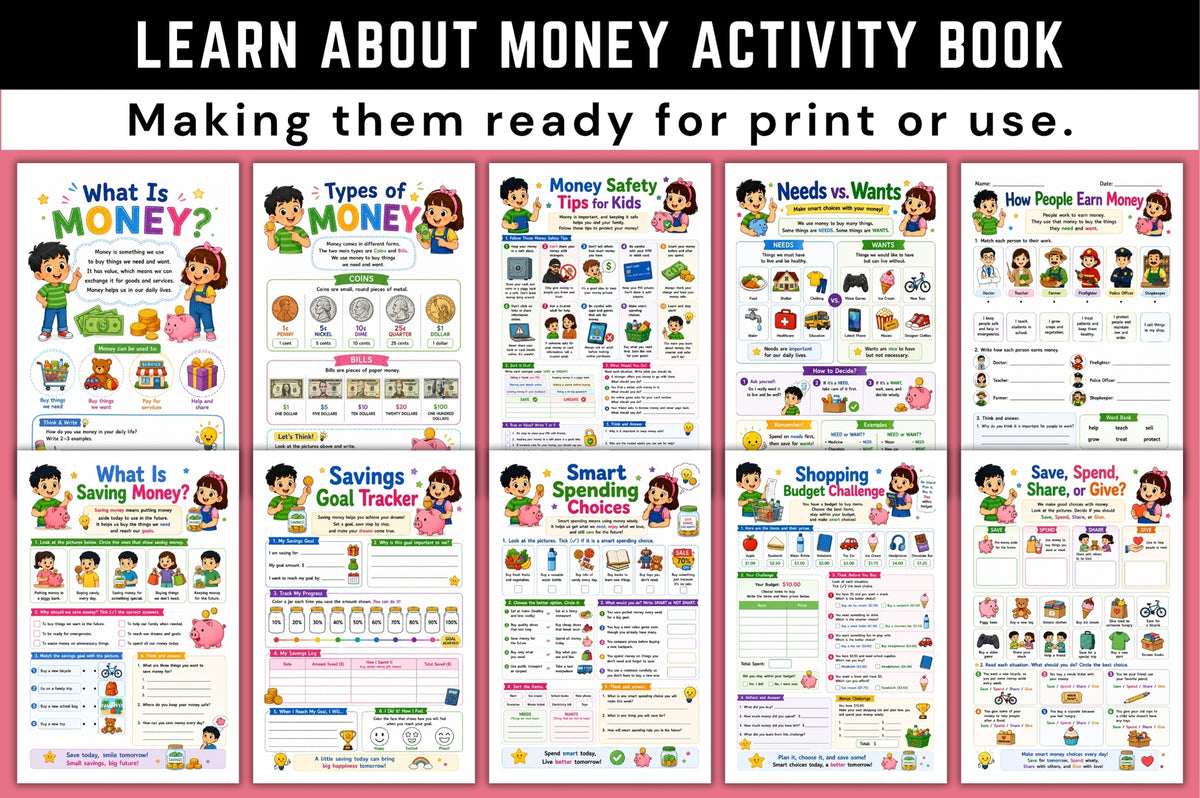 Learn About Money Activity Book