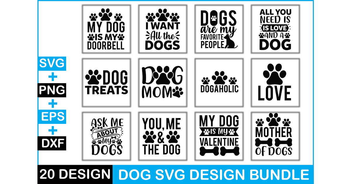 2 Dog SVG Bundle - CraftNest - Digital Crafting and Art