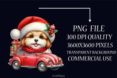 Christmas Dog Clipart Bundle 5 - CraftNest - Digital Crafting and Art