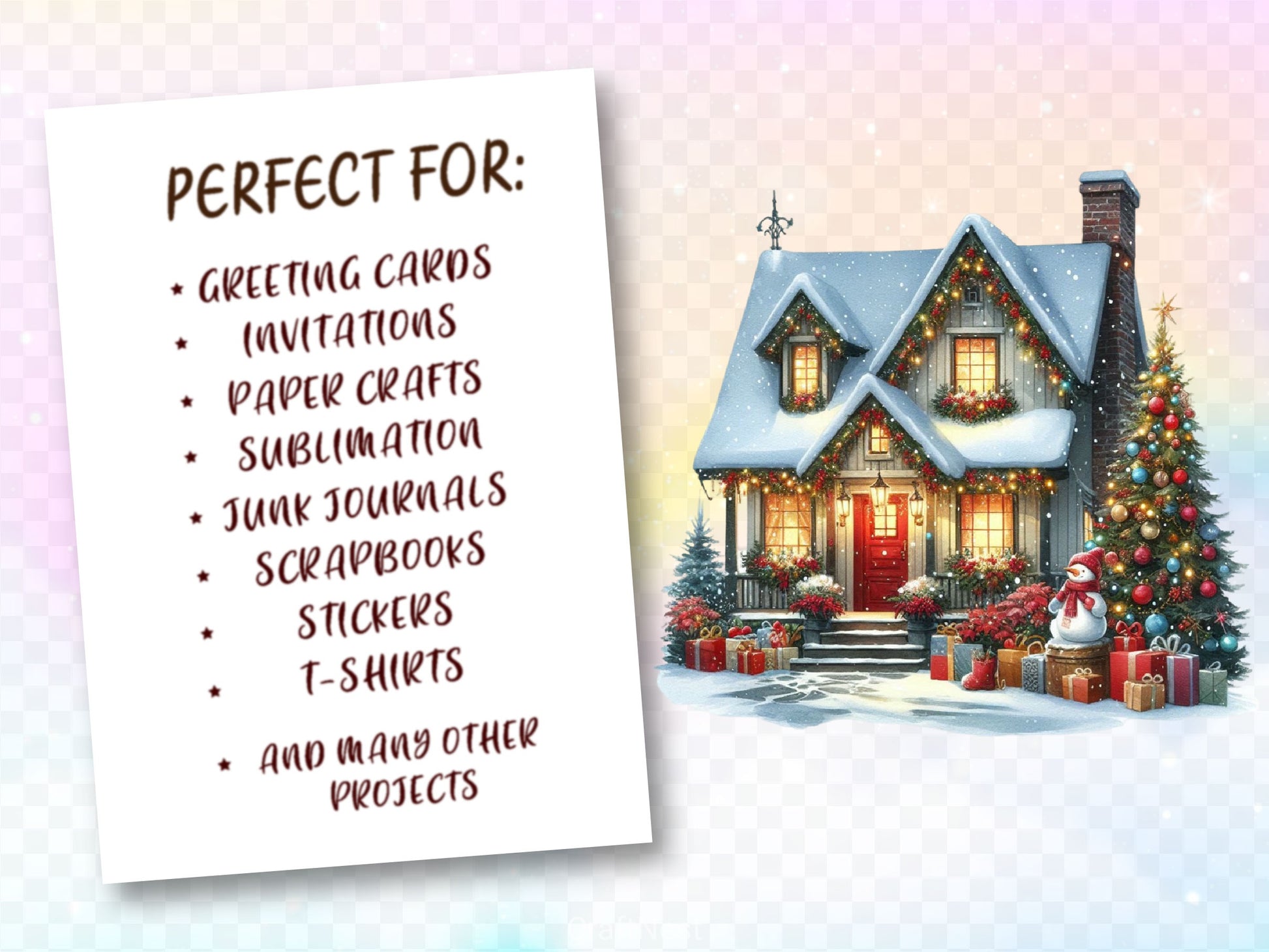 Christmas House Clipart Bundle 3 - CraftNest - Digital Crafting and Art