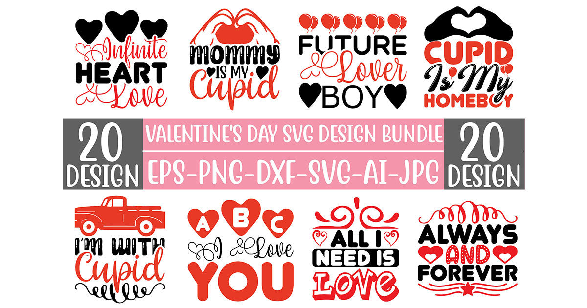 Valentine’s Day SVG Bundle 12 - CraftNest - Digital Crafting and Art
