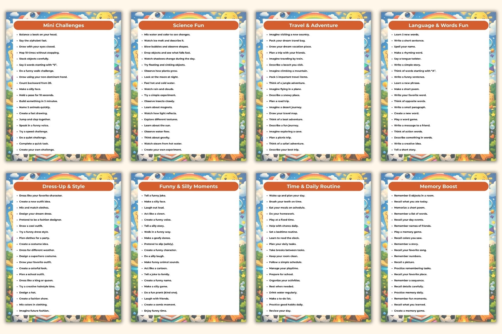 Fun Activity for Prompts for Kids