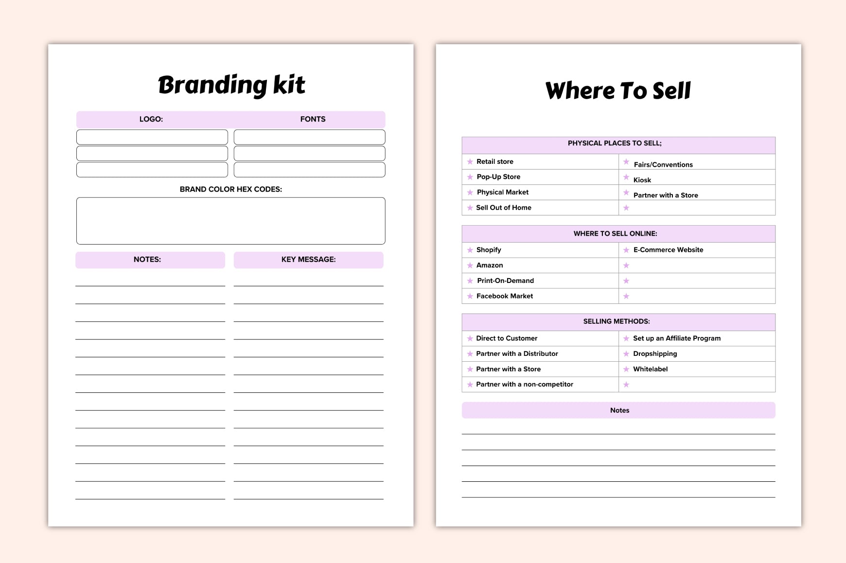 Handmade Craft Business Planner