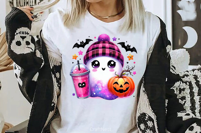 Cute Ghost Cute Halloween Clipart Bundle 11 - CraftNest - Digital Crafting and Art