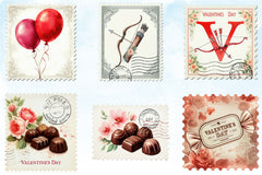 Victorian Valentine Stamps Clipart Bundle - CraftNest - Digital Crafting and Art