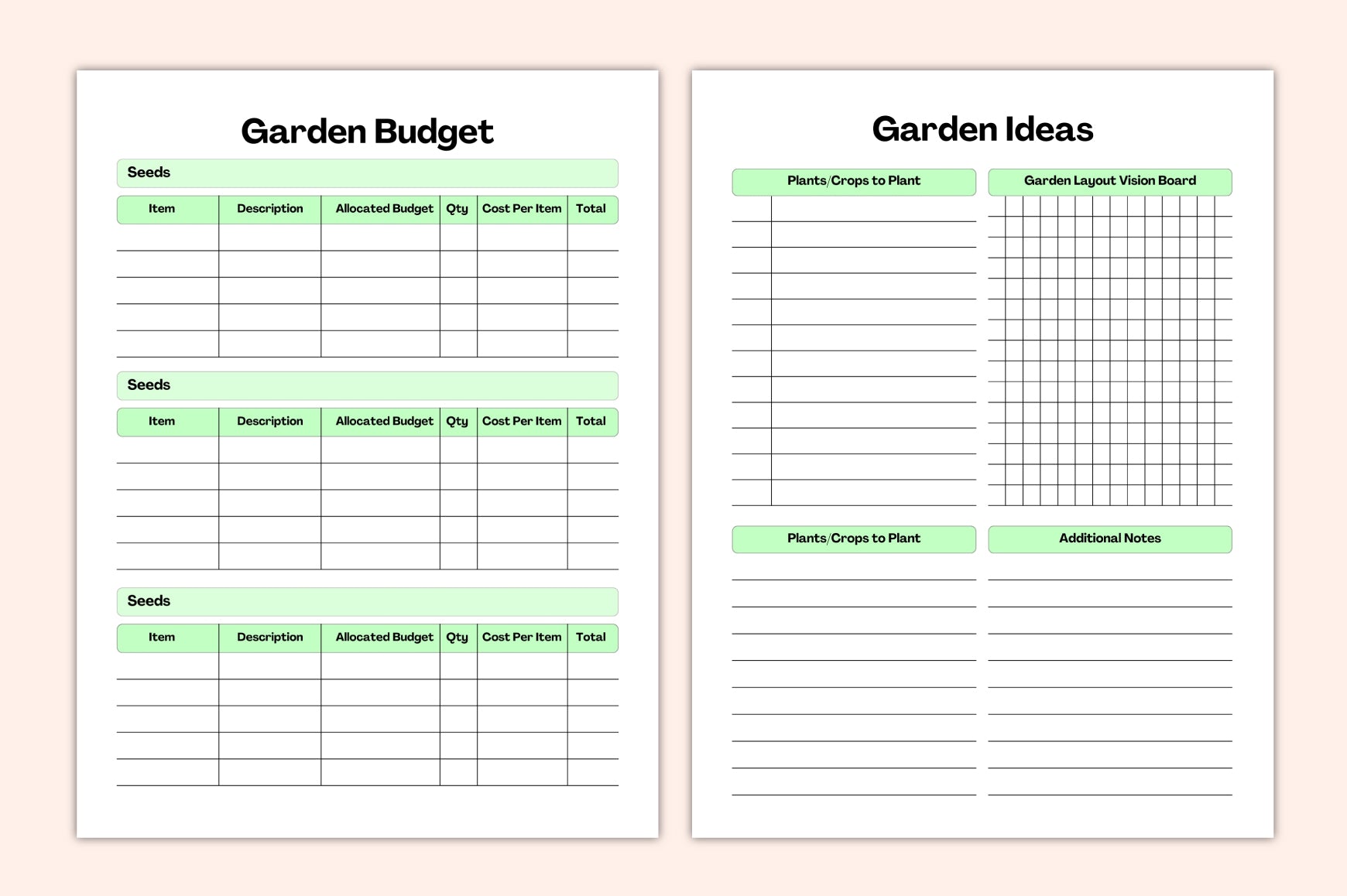 Home Gardening Planner