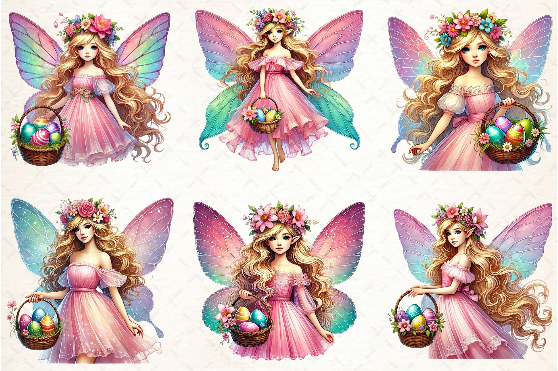 Fairy Easter Girl Clipart Bundle - CraftNest - Digital Crafting and Art