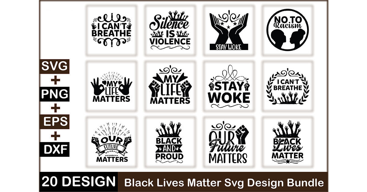 Black Lives Matter SVG Bundle 3 - CraftNest - Digital Crafting and Art