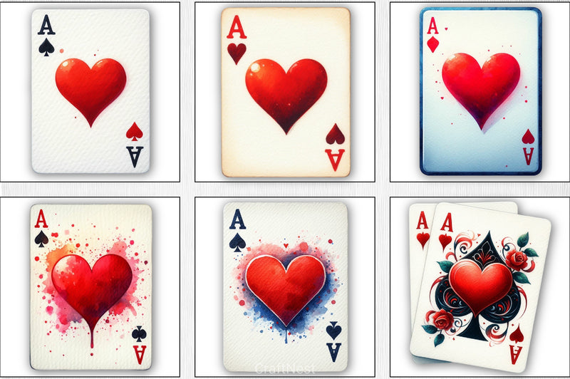 Valentine's Playing Card Clipart Bundle - CraftNest - Digital Crafting and Art