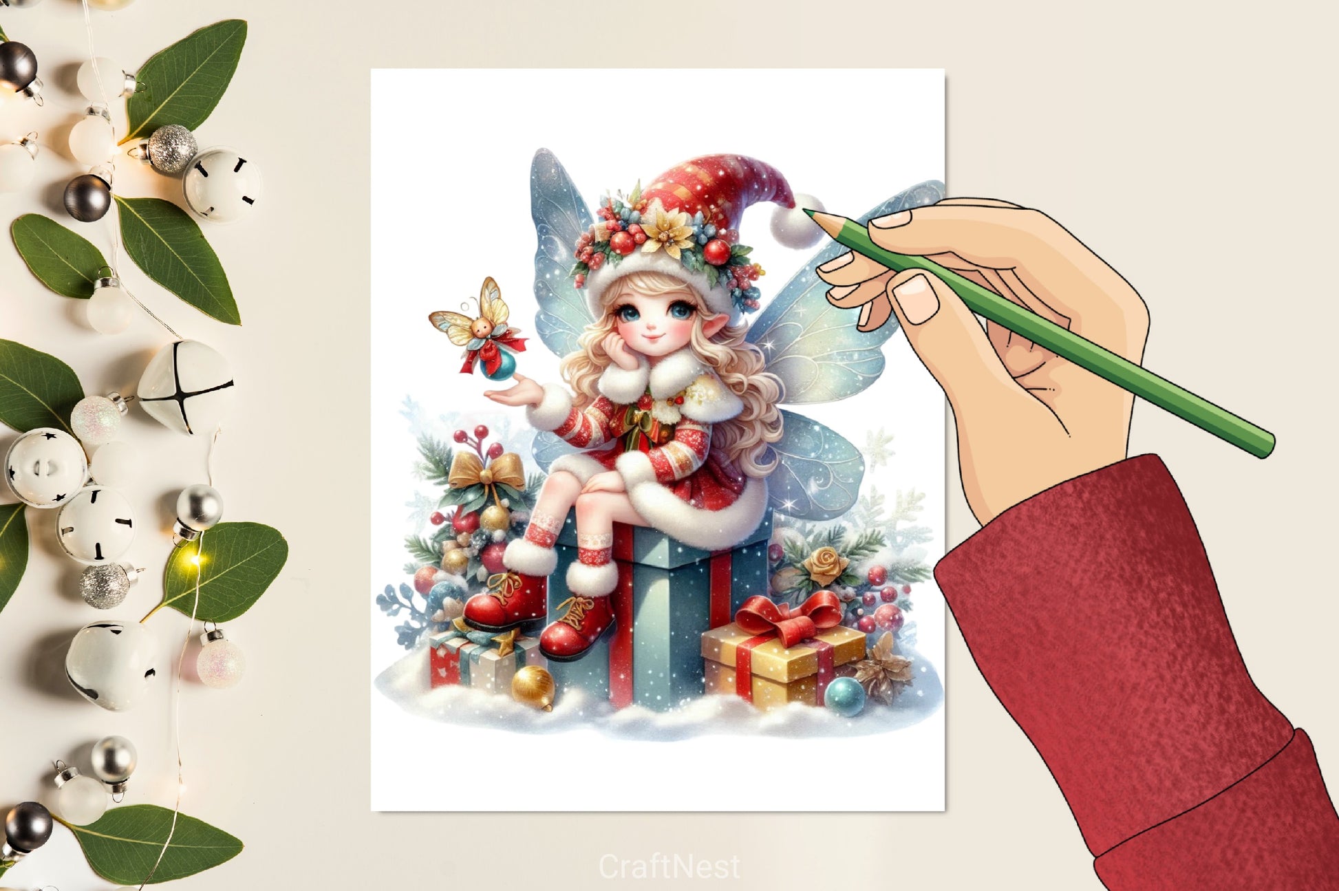 Christmas Fairy Clipart Bundle 4 - CraftNest - Digital Crafting and Art