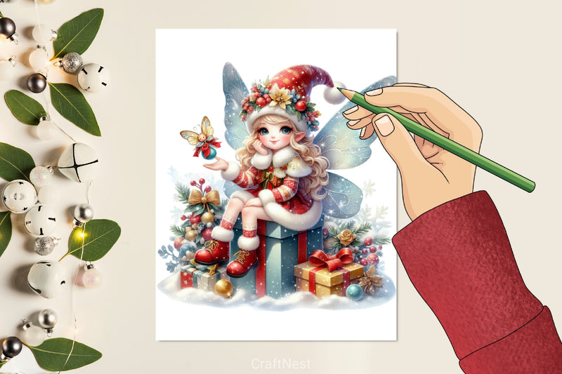 Christmas Fairy Clipart Bundle 4 - CraftNest - Digital Crafting and Art