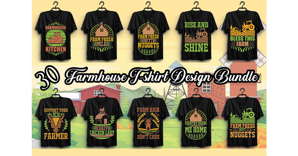 Farmhouse T Shirt Bundle 5 - CraftNest - Digital Crafting and Art