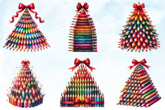 Christmas Pencil Tree Clipart Bundle - CraftNest - Digital Crafting and Art