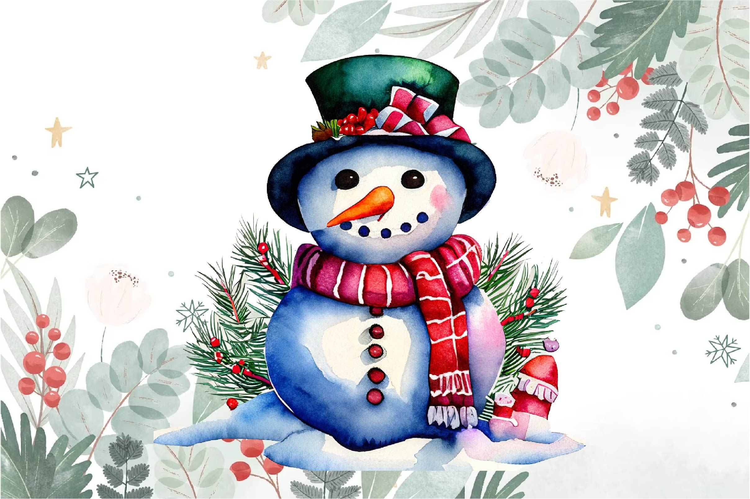 Snowman Clipart Bundle 1 - CraftNest - Digital Crafting and Art