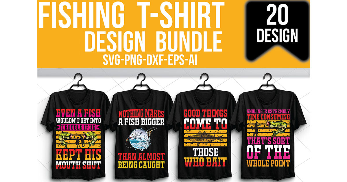 Fishing T-Shirt Bundle 3 - CraftNest - Digital Crafting and Art