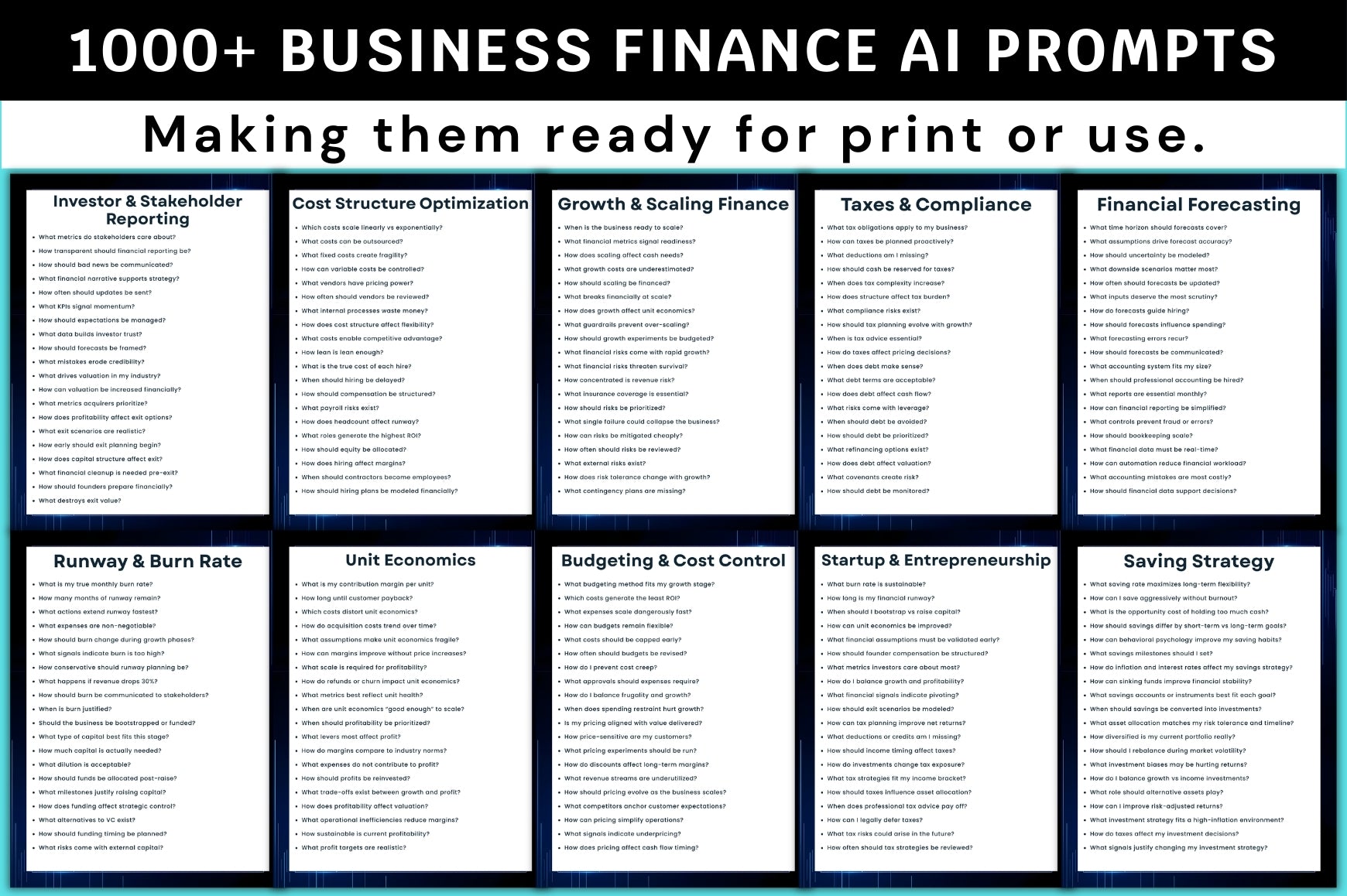 Business Finance AI Prompts