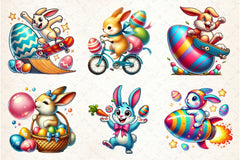 Funny Easter Bunnies Clipart Bundle - CraftNest - Digital Crafting and Art