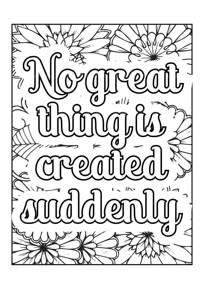 Motivational Quotes Coloring Book