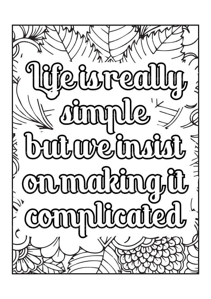 Motivational Quotes Coloring Book