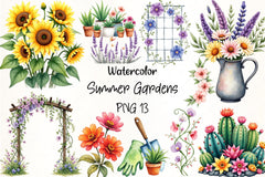 Summer Gardens Clipart Bundle - CraftNest - Digital Crafting and Art