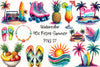 90s Retro Summer Clipart Bundle
