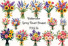 Spring Flower Bouquet Clipart Bundle
