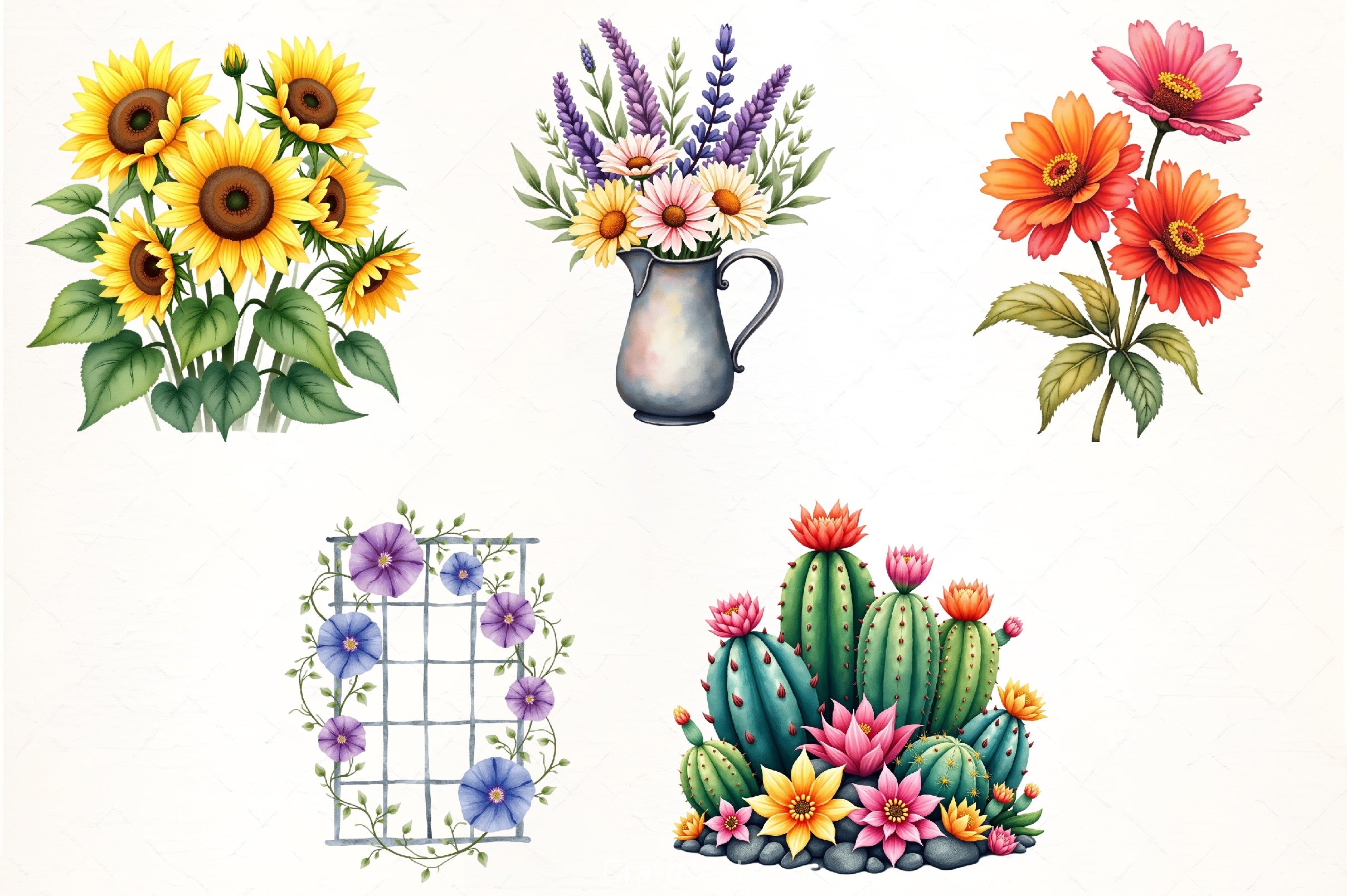 Summer Gardens Clipart Bundle - CraftNest - Digital Crafting and Art