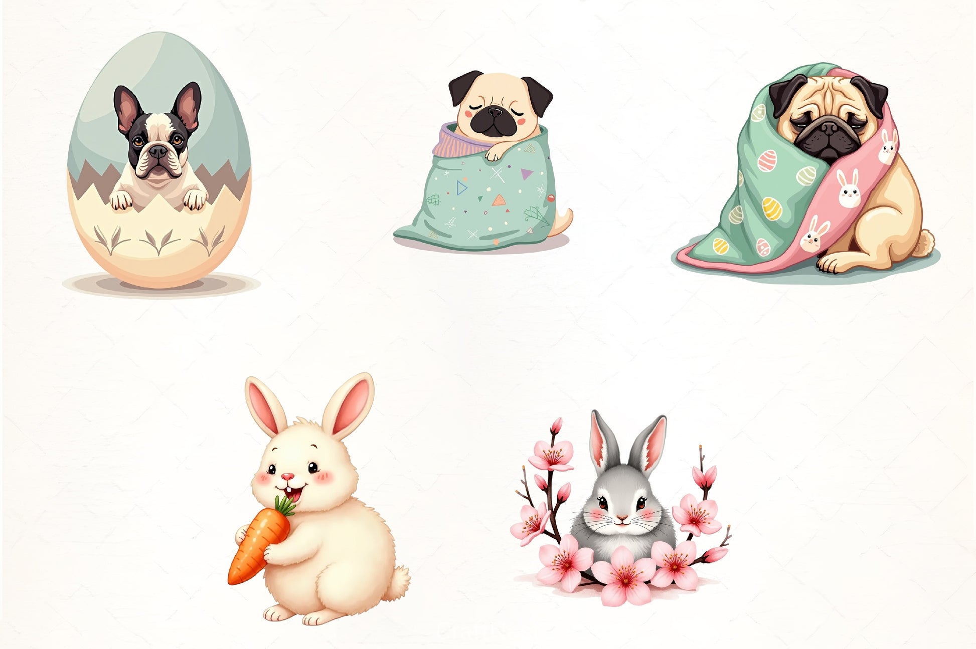 Easter Bunny Dogs Clipart Bundle - CraftNest - Digital Crafting and Art