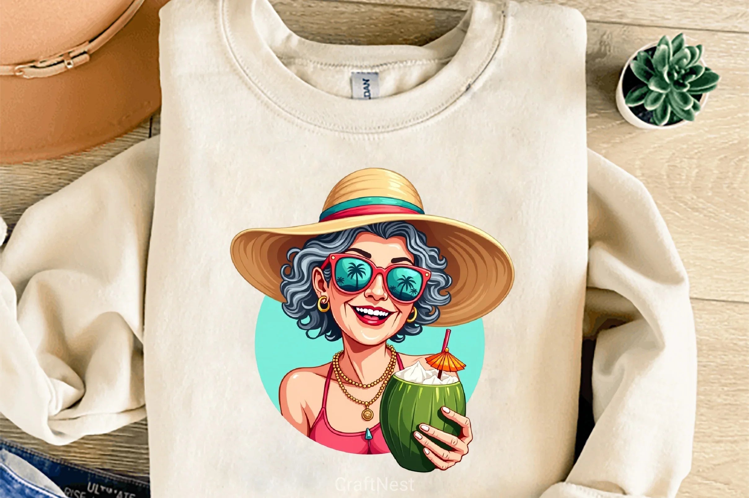 Summer Grandma Clipart Bundle - CraftNest - Digital Crafting and Art