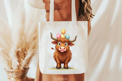 Highland Cow Easter Clipart Bundle 6 - CraftNest - Digital Crafting and Art