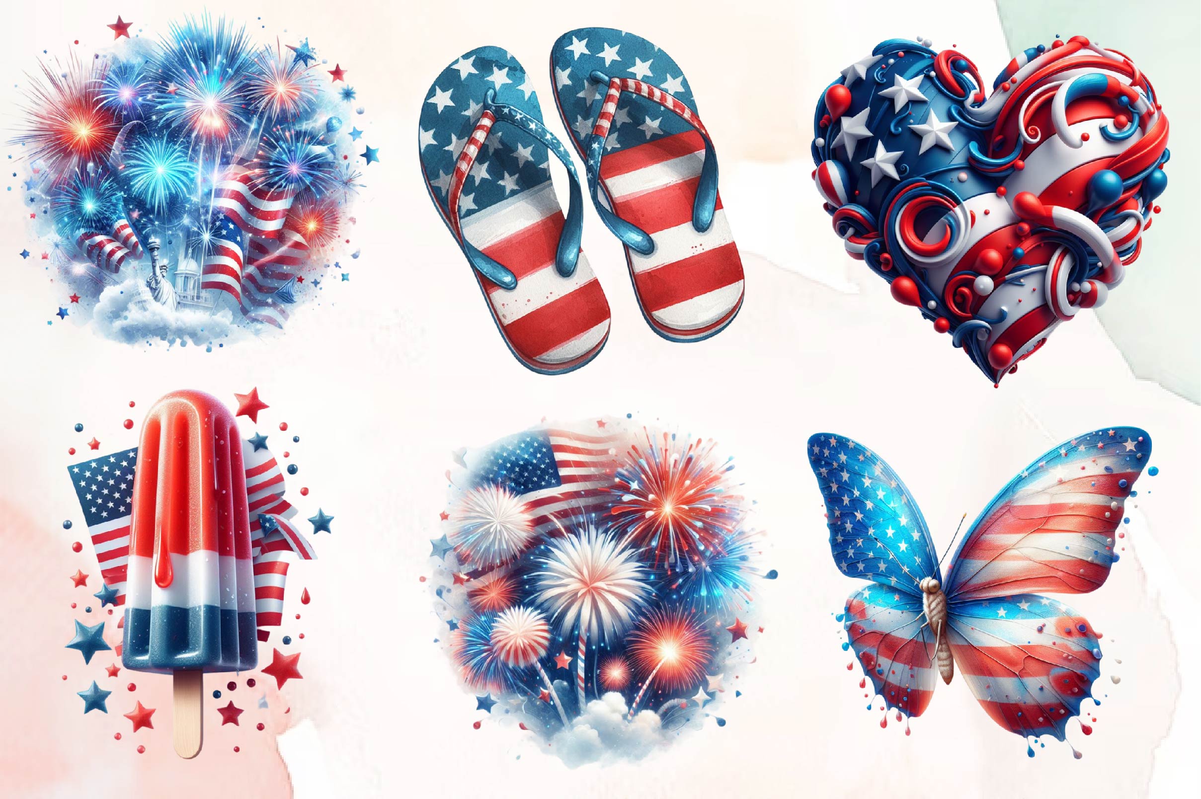 Fourth Of July Clipart Bundle - CraftNest - Digital Crafting and Art