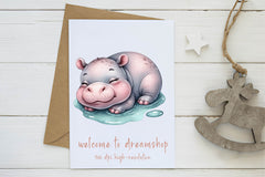 Sleeping Baby Hippo Clipart Bundle - CraftNest - Digital Crafting and Art