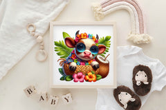 Hawaiian Funny Cows Clipart Bundle - CraftNest - Digital Crafting and Art