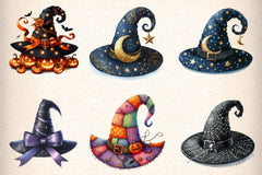Halloween Witch Hat Clipart Bundle - CraftNest - Digital Crafting and Art