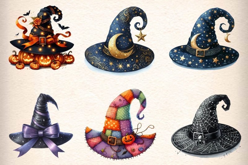 Halloween Witch Hat Clipart Bundle - CraftNest - Digital Crafting and Art