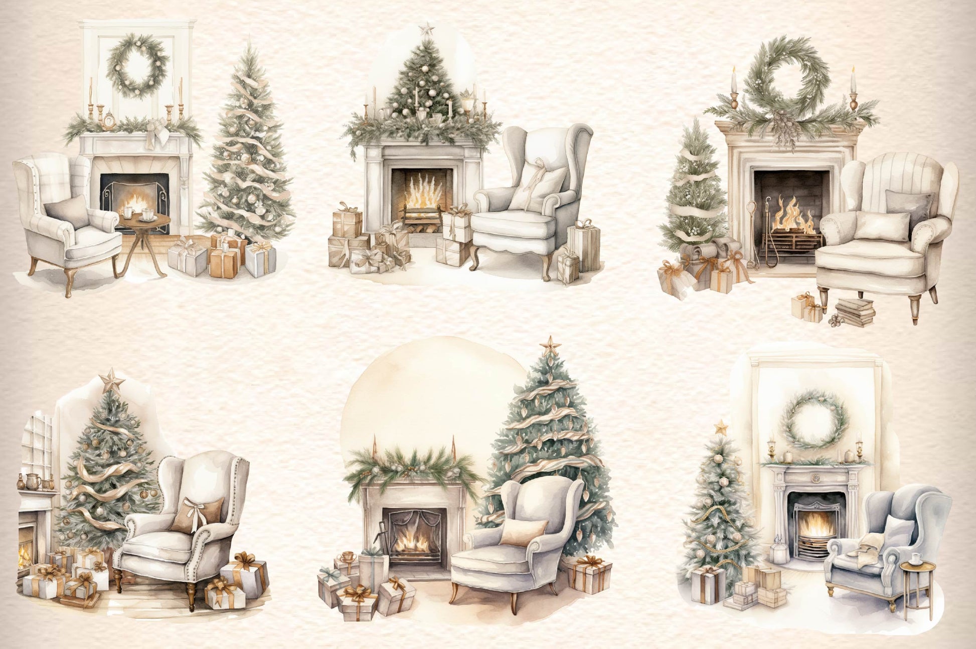 Christmas Theme Decor Clipart Bundle - CraftNest - Digital Crafting and Art