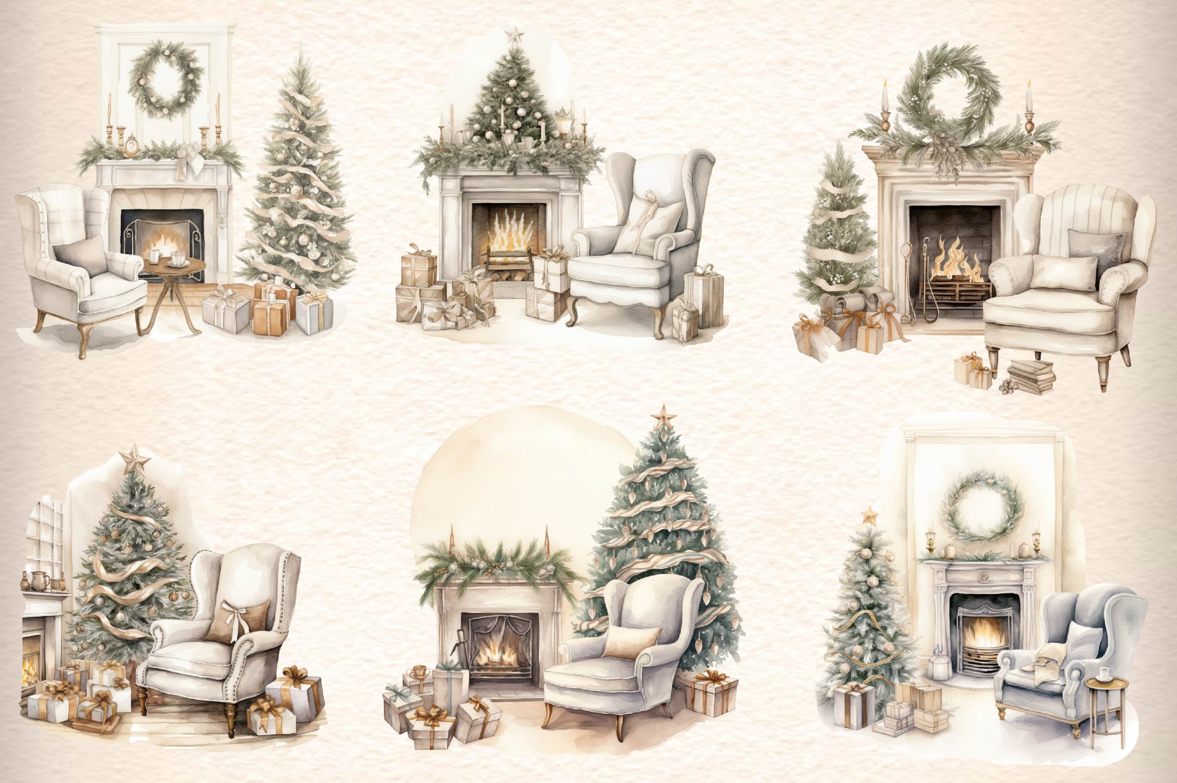Christmas Theme Decor Clipart Bundle - CraftNest - Digital Crafting and Art