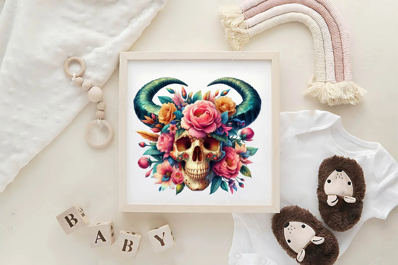 Skull With Horns Clipart Bundle - CraftNest - Digital Crafting and Art