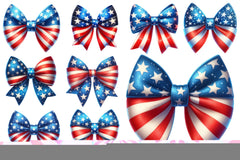 4th Of July Big Bow Ribbon Clipart Bundle - CraftNest - Digital Crafting and Art