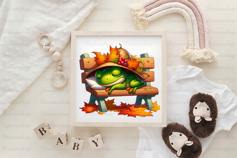 Autumn Frog Clipart Bundle - CraftNest - Digital Crafting and Art
