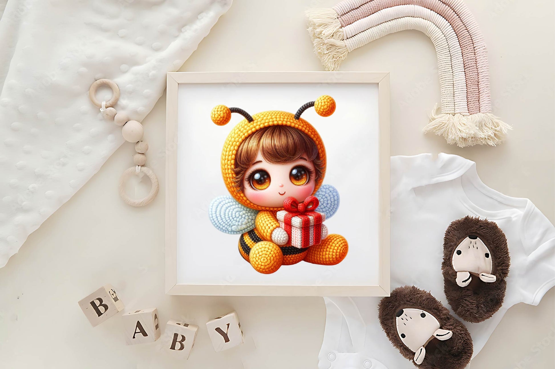 Crochet Cute Bee Clipart Bundle - CraftNest - Digital Crafting and Art