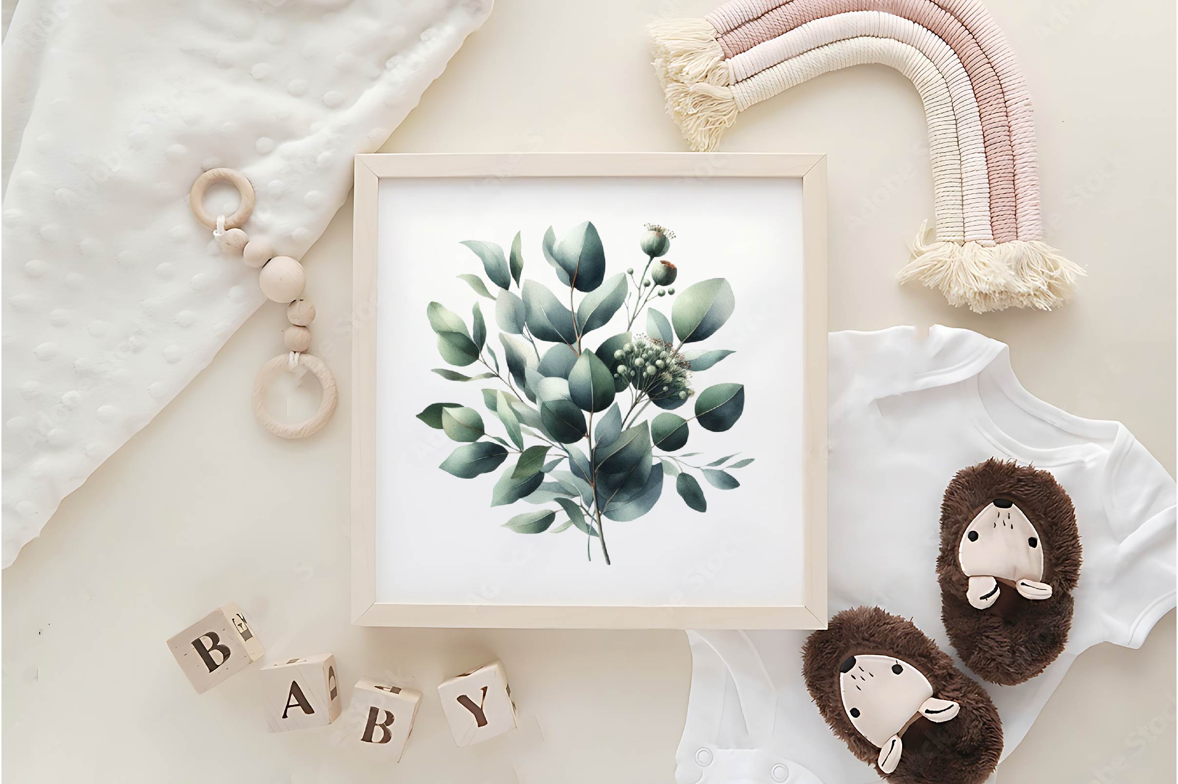 Greenery Bouquets Eucalyptus Clipart Bundle 1 - CraftNest - Digital Crafting and Art