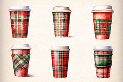 Christmas Coffee Cup Clipart Bundle 1 - CraftNest - Digital Crafting and Art