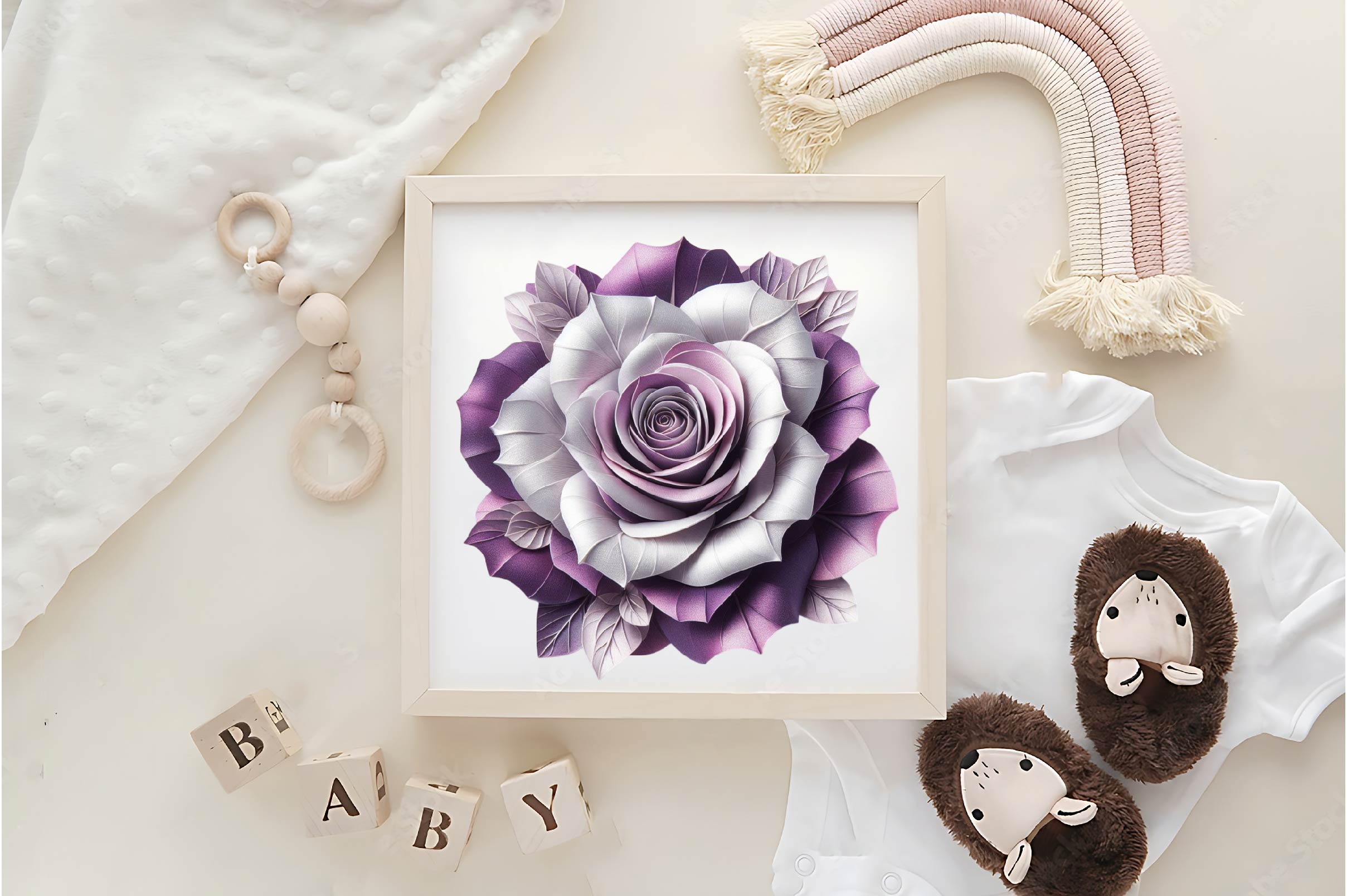 Purple And Silver Floral Clipart Bundle - CraftNest - Digital Crafting and Art