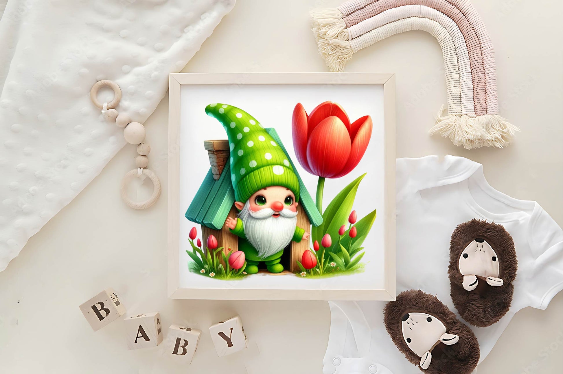 Cute Green Gnome Clipart Bundle - CraftNest - Digital Crafting and Art