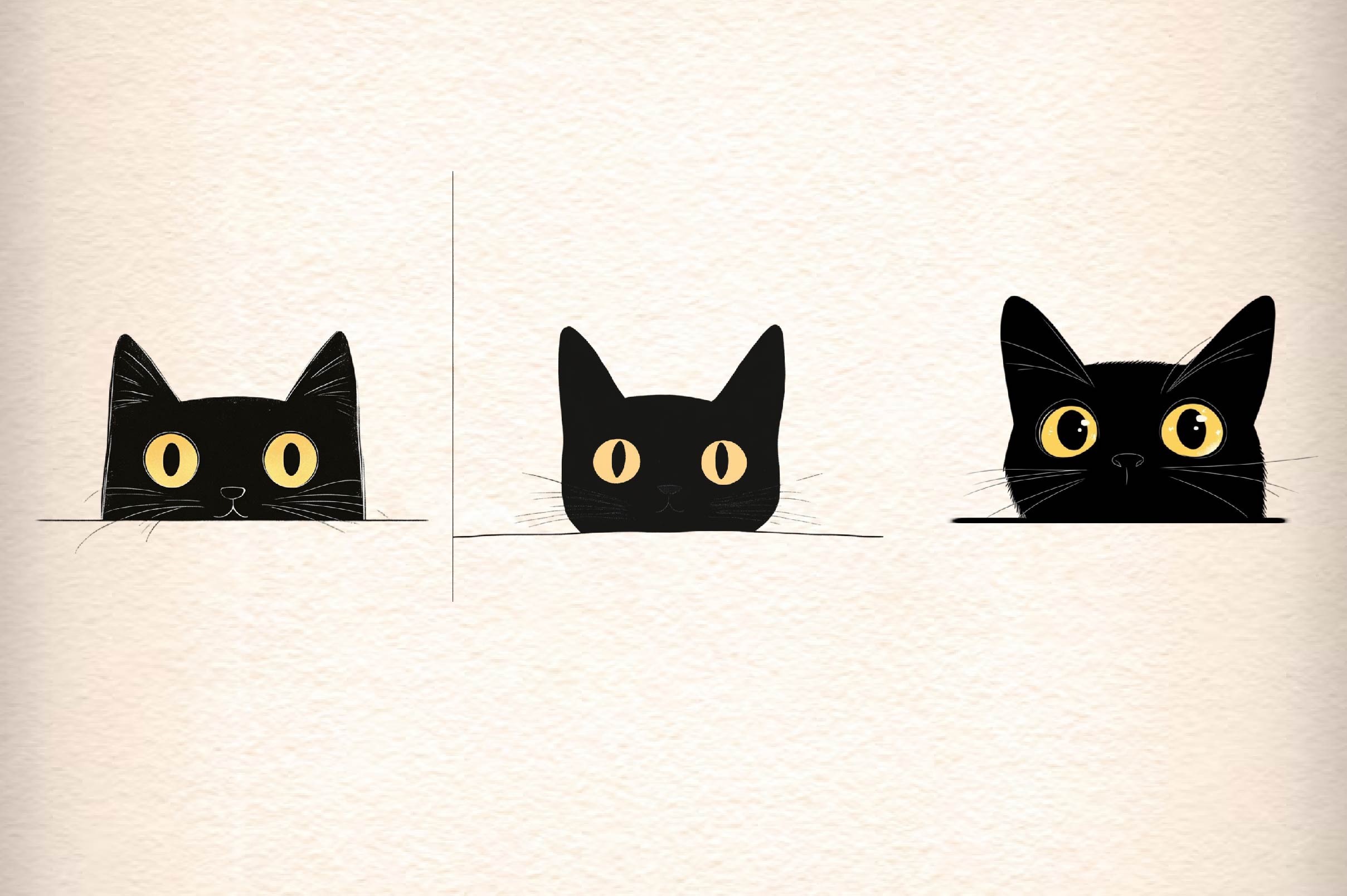 Black Cat Peeking Graphics Clipart Bundle - CraftNest - Digital Crafting and Art