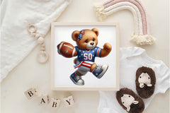Teddy Bear American Football Clipart Bundle - CraftNest - Digital Crafting and Art