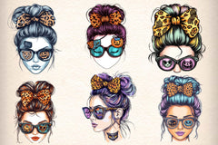 Messy Bun Halloween Clipart Bundle - CraftNest - Digital Crafting and Art