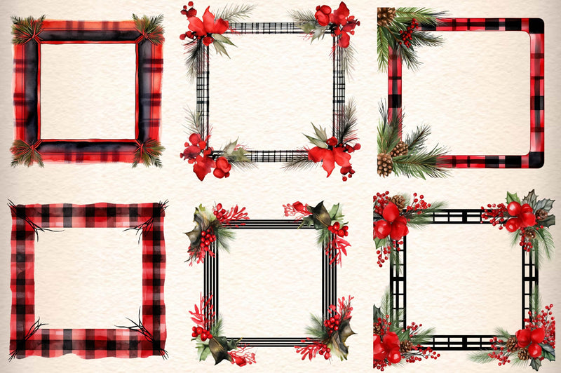 Christmas Frame Clipart Bundle - CraftNest - Digital Crafting and Art