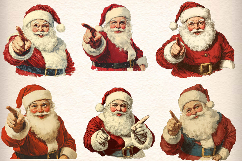 Vintage Santa Clipart Bundle 1 - CraftNest - Digital Crafting and Art